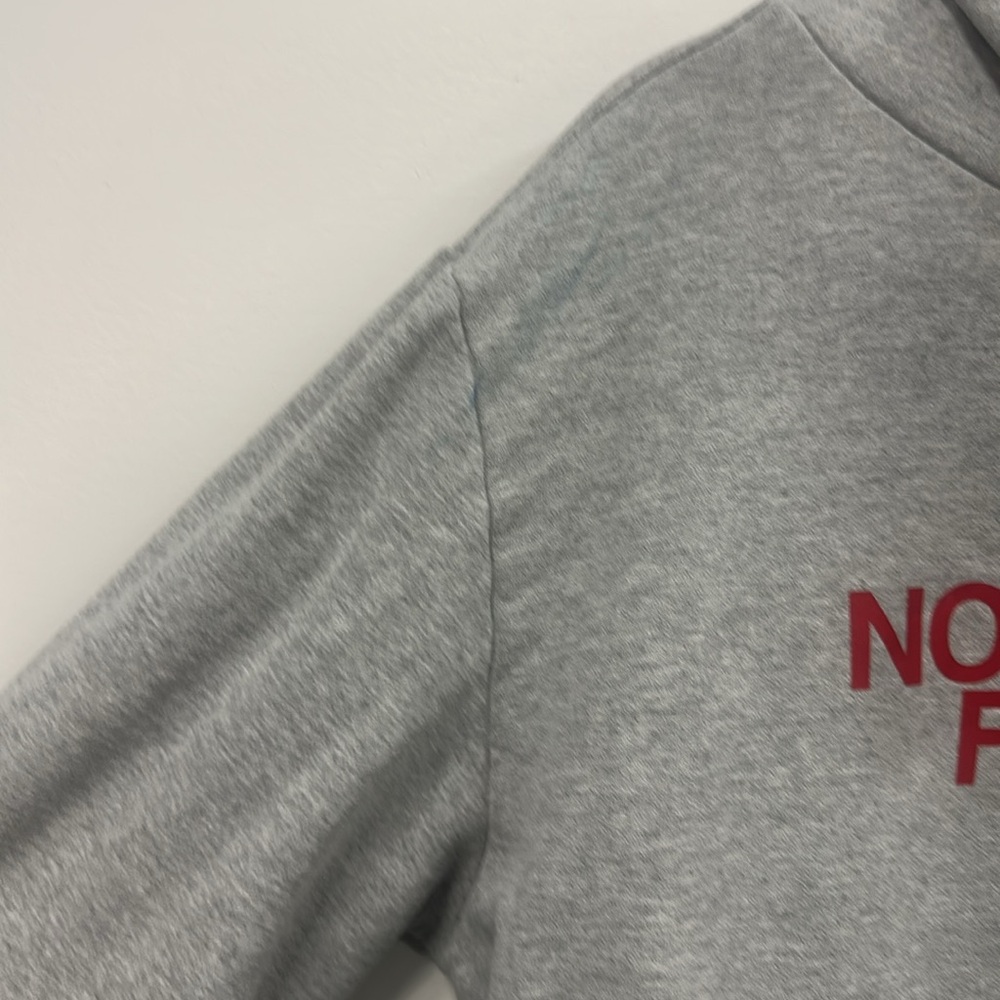 North Face gray hooded sweatshirt L - Picture 4 of 7